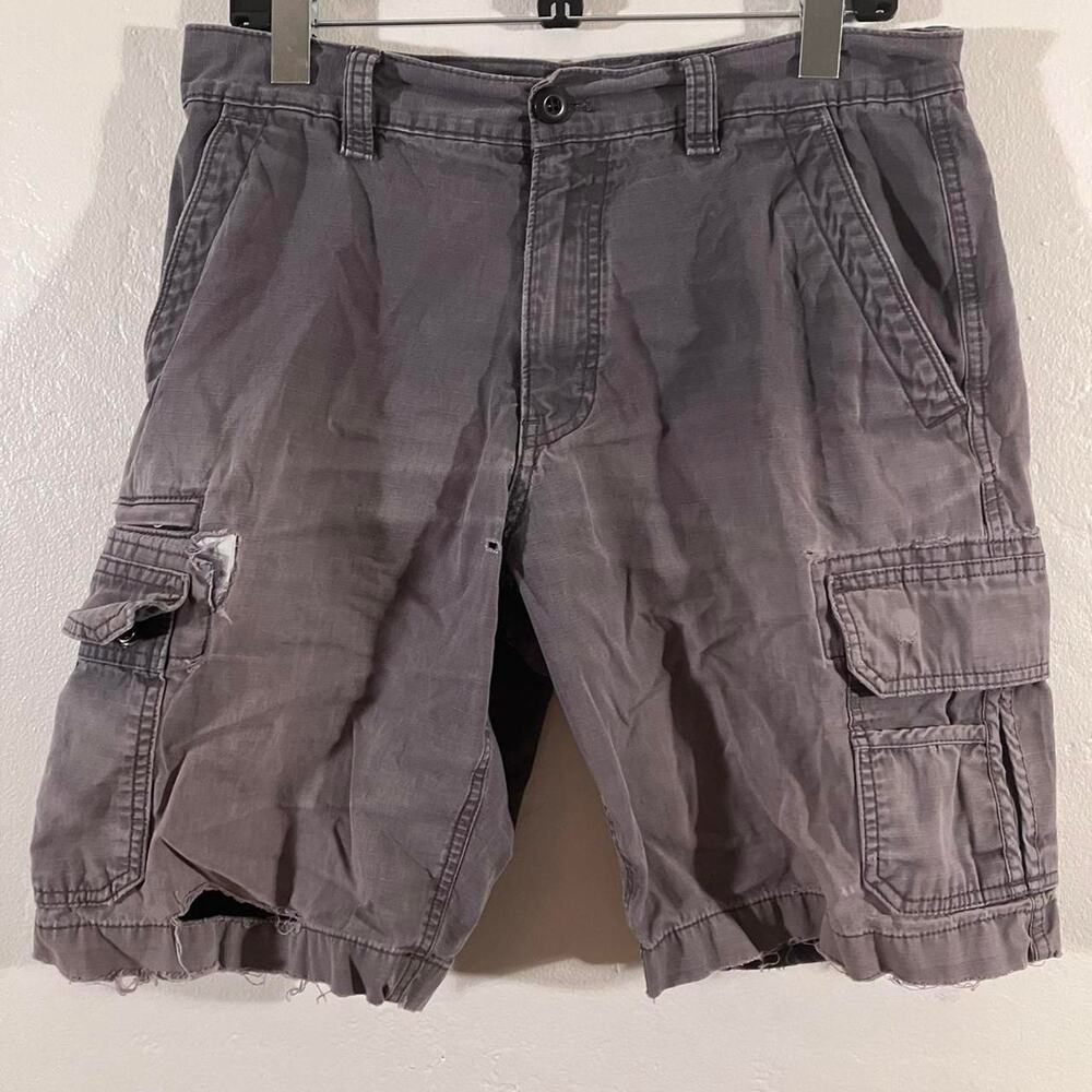 Eddie Bauer Faded Distressed Cargo Shorts‎